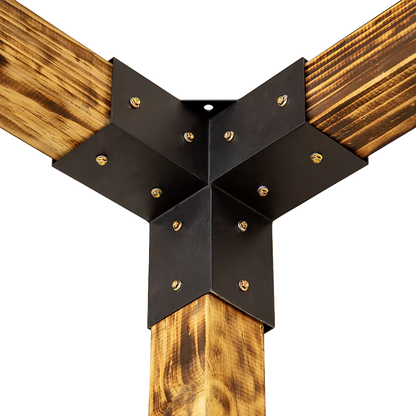 Roof Pergola Gazebo Shed Matte Black Steel Brackets DIY Kits - Mekamart Australia