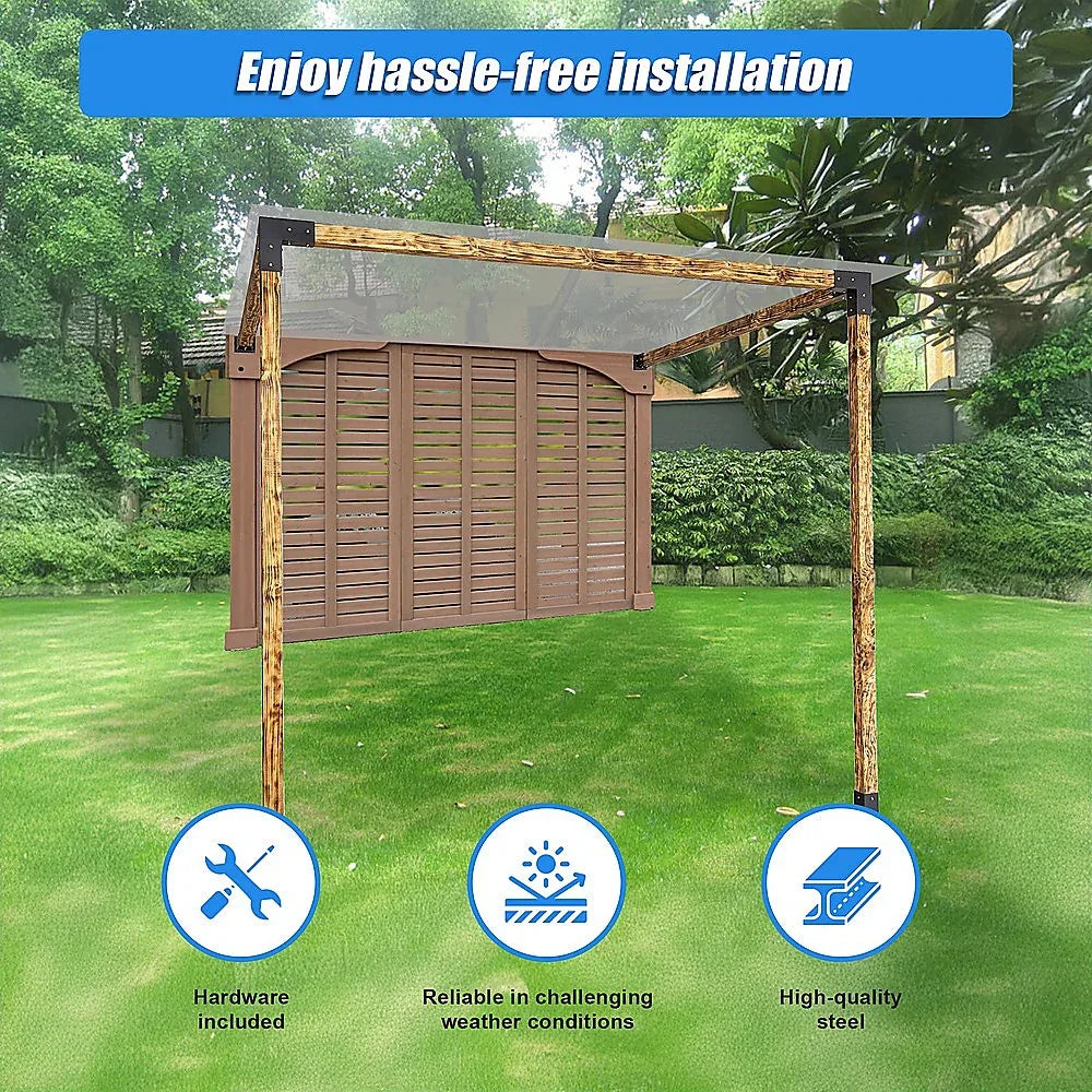 Roof Pergola Gazebo Shed Matte Black Steel Brackets DIY Kits - Mekamart Australia