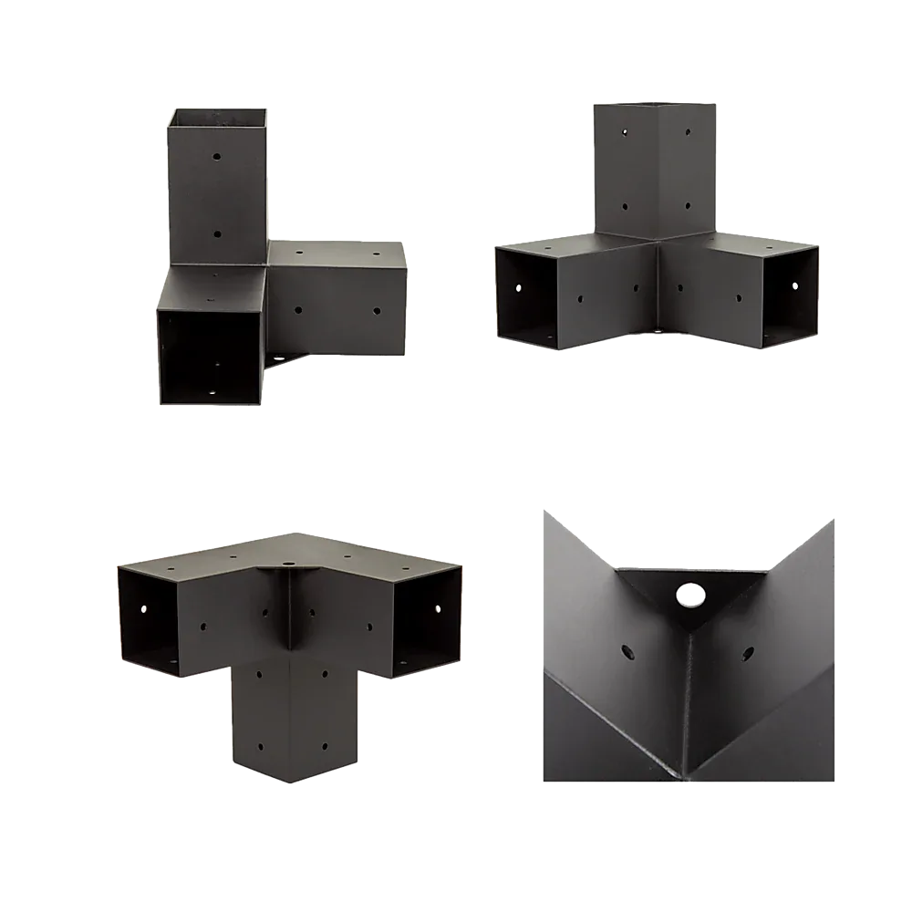 Roof Pergola Gazebo Shed Matte Black Steel Brackets DIY Kits - Mekamart Australia