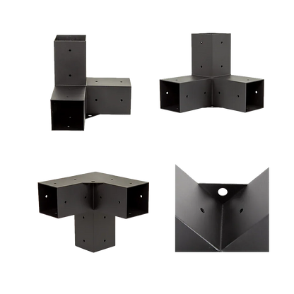 Roof Pergola Gazebo Shed Matte Black Steel Brackets DIY Kits - Mekamart Australia