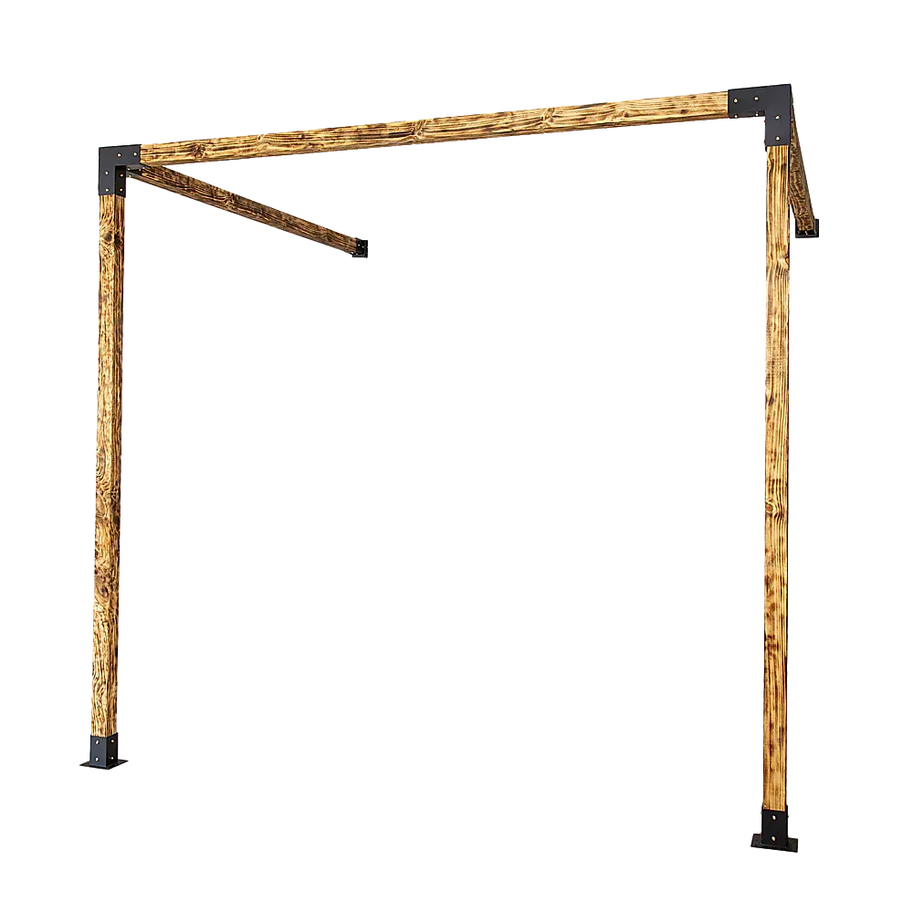 Roof Pergola Gazebo Shed Matte Black Steel Brackets DIY Kits - Mekamart Australia