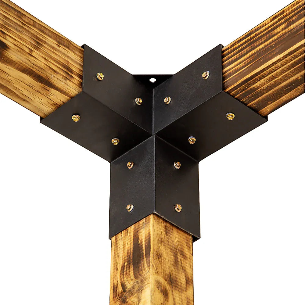 Roof Pergola Gazebo Shed Matte Black Steel Brackets DIY Kits - Mekamart Australia