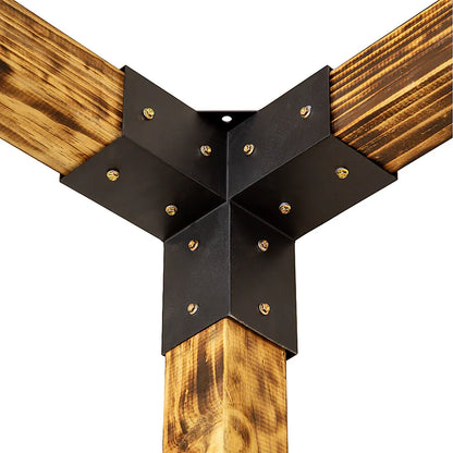 Roof Pergola Gazebo Shed Matte Black Steel Brackets DIY Kits - Mekamart Australia