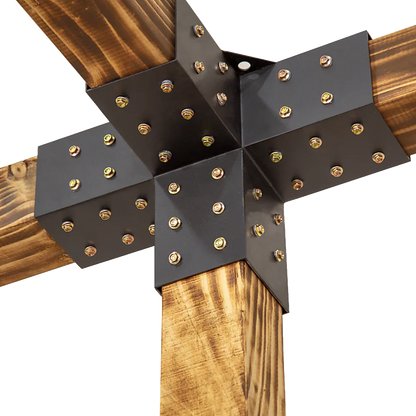 Roof Pergola Gazebo Shed Matte Black Steel Brackets DIY Kits - Mekamart Australia