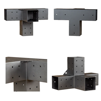 Roof Pergola Gazebo Shed Matte Black Steel Brackets DIY Kits - Mekamart Australia