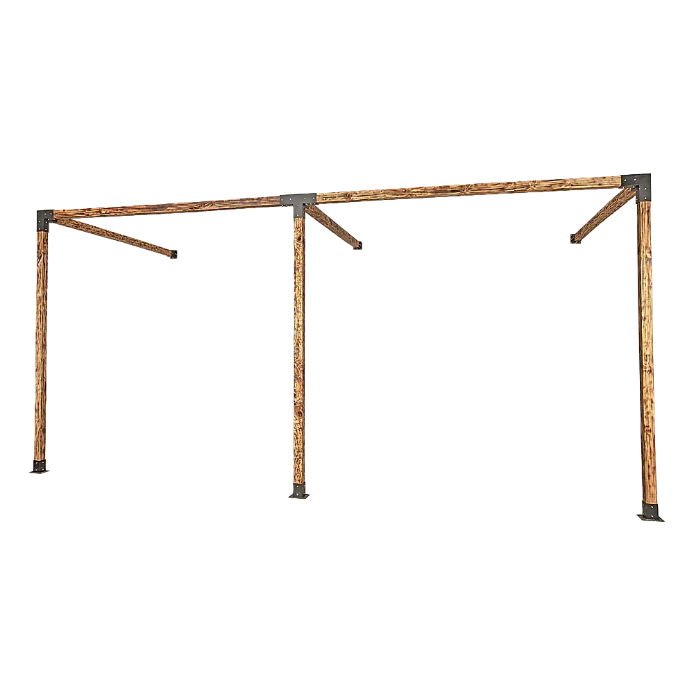 Roof Pergola Gazebo Shed Matte Black Steel Brackets DIY Kits - Mekamart Australia