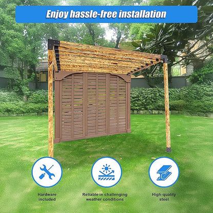 Roof Pergola Gazebo Shed Matte Black Steel Brackets DIY Kits - Mekamart Australia