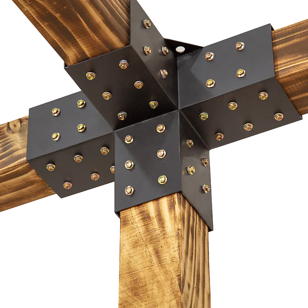 Roof Pergola Gazebo Shed Matte Black Steel Brackets DIY Kits - Mekamart Australia