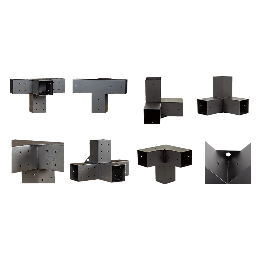 Roof Pergola Gazebo Shed Matte Black Steel Brackets DIY Kits - Mekamart Australia