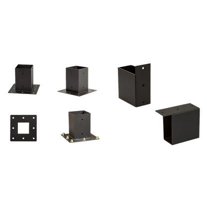 Roof Pergola Gazebo Shed Matte Black Steel Brackets DIY Kits - Mekamart Australia