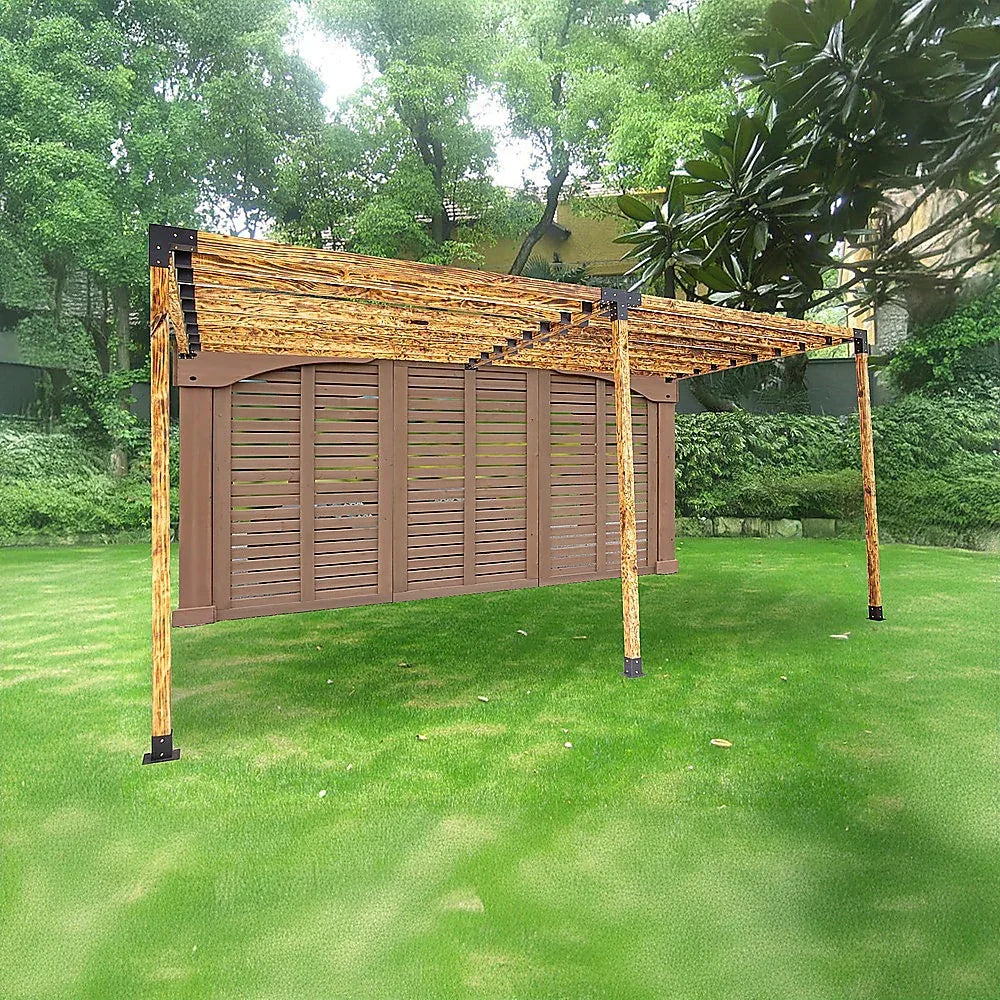 Roof Pergola Gazebo Shed Matte Black Steel Brackets DIY Kits - Mekamart Australia