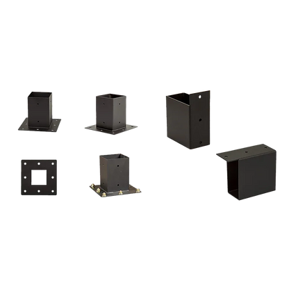 Roof Pergola Gazebo Shed Matte Black Steel Brackets DIY Kits - Mekamart Australia