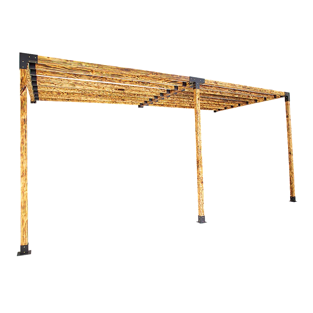 Roof Pergola Gazebo Shed Matte Black Steel Brackets DIY Kits - Mekamart Australia