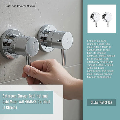 Bathroom Shower Bath Hot and Cold Mixer WATERMARK Certified in Chrome - Mekamart Australia