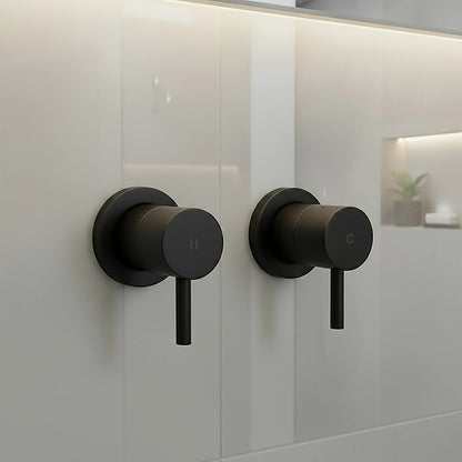 Bathroom Shower Bath Hot and Cold Mixer WATERMARK Certified in Black