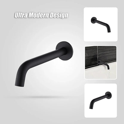 220mm Bath Spout in Matte Black Finish - Mekamart Australia