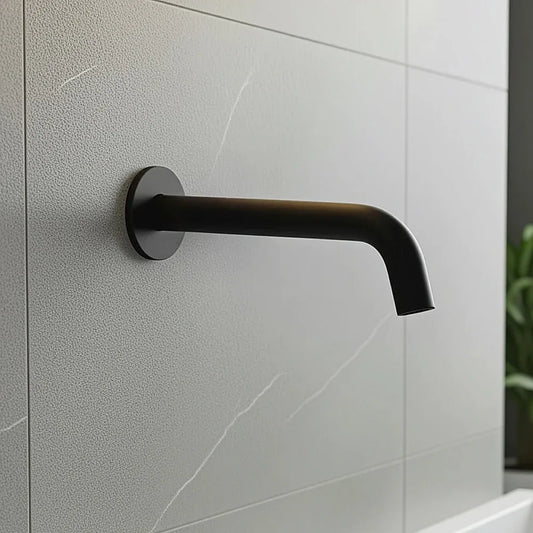 220mm Bath Spout in Matte Black Finish - Mekamart Australia