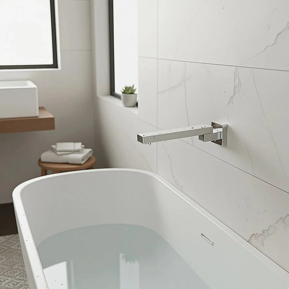 Bath In Wall Swivel Spout in Polished Chrome Finish - Mekamart Australia