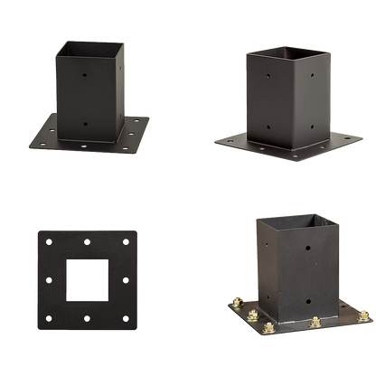 Roof Pergola Gazebo Shed Matte Black Steel Brackets and Coffee Screen DIY Kits