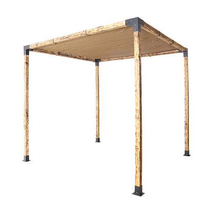 Roof Pergola Gazebo Shed Matte Black Steel Brackets and Coffee Screen DIY Kits