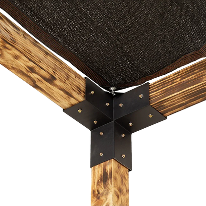 Roof Pergola Gazebo Shed Matte Black Steel Brackets and Black Screen DIY Kits - Mekamart Australia