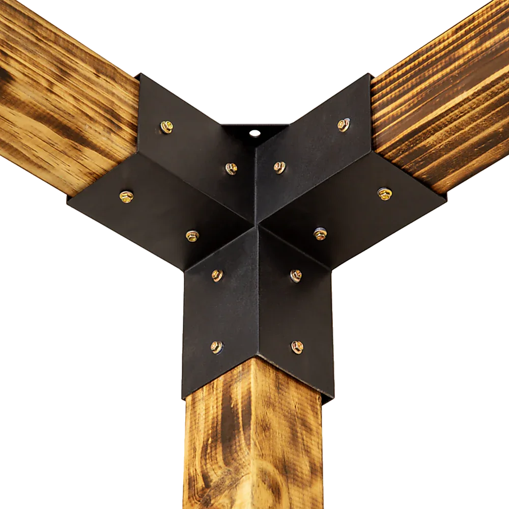 Roof Pergola Gazebo Shed Matte Black Steel Brackets and Black Screen DIY Kits - Mekamart Australia