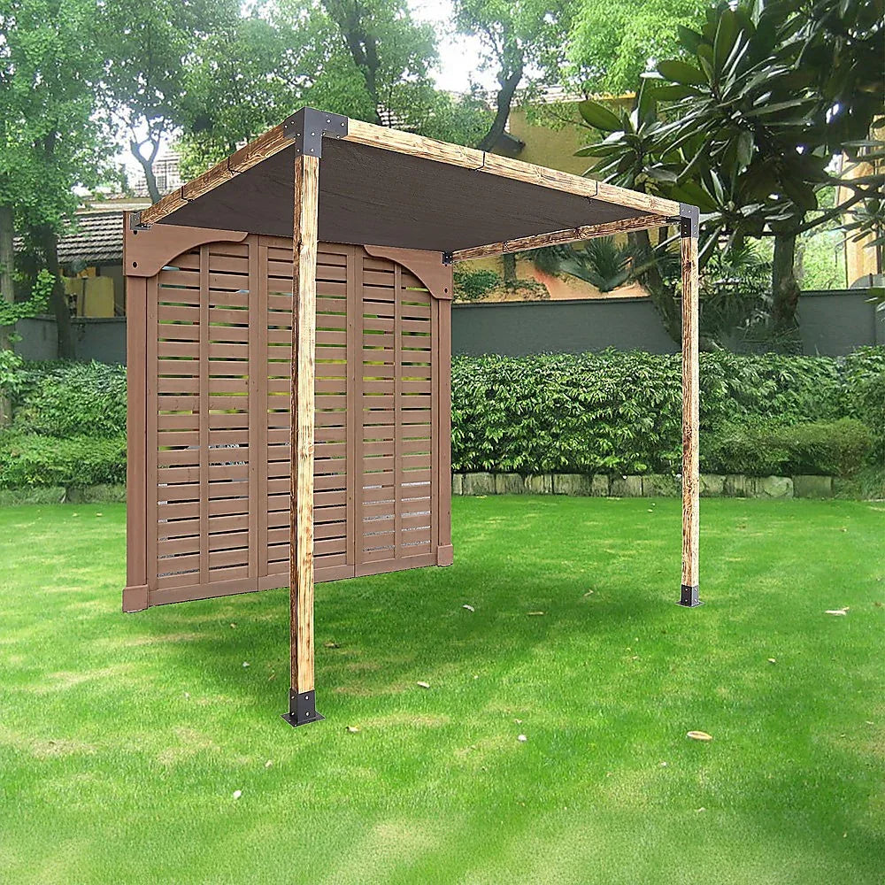 Roof Pergola Gazebo Shed Matte Black Steel Brackets and Black Screen DIY Kits - Mekamart Australia