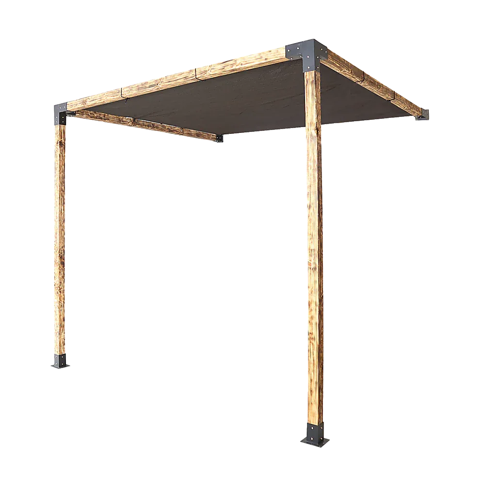 Roof Pergola Gazebo Shed Matte Black Steel Brackets and Black Screen DIY Kits - Mekamart Australia
