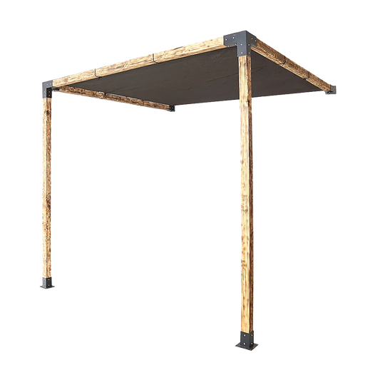 Roof Pergola Gazebo Shed Matte Black Steel Brackets and Black Screen DIY Kits - Mekamart Australia