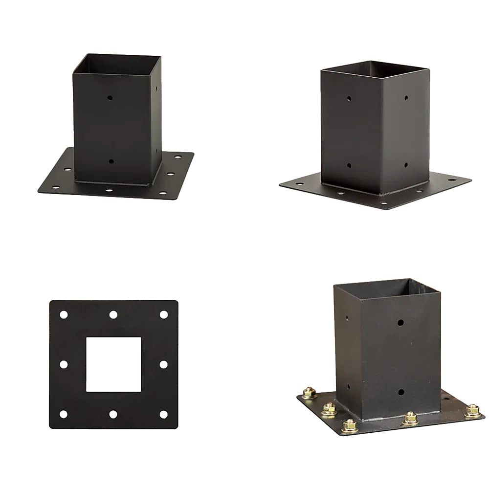 Roof Pergola Gazebo Shed Matte Black Steel Brackets and Black Screen DIY Kits - Mekamart Australia