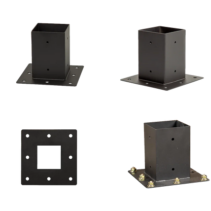 Roof Pergola Gazebo Shed Matte Black Steel Brackets and Black Screen DIY Kits - Mekamart Australia