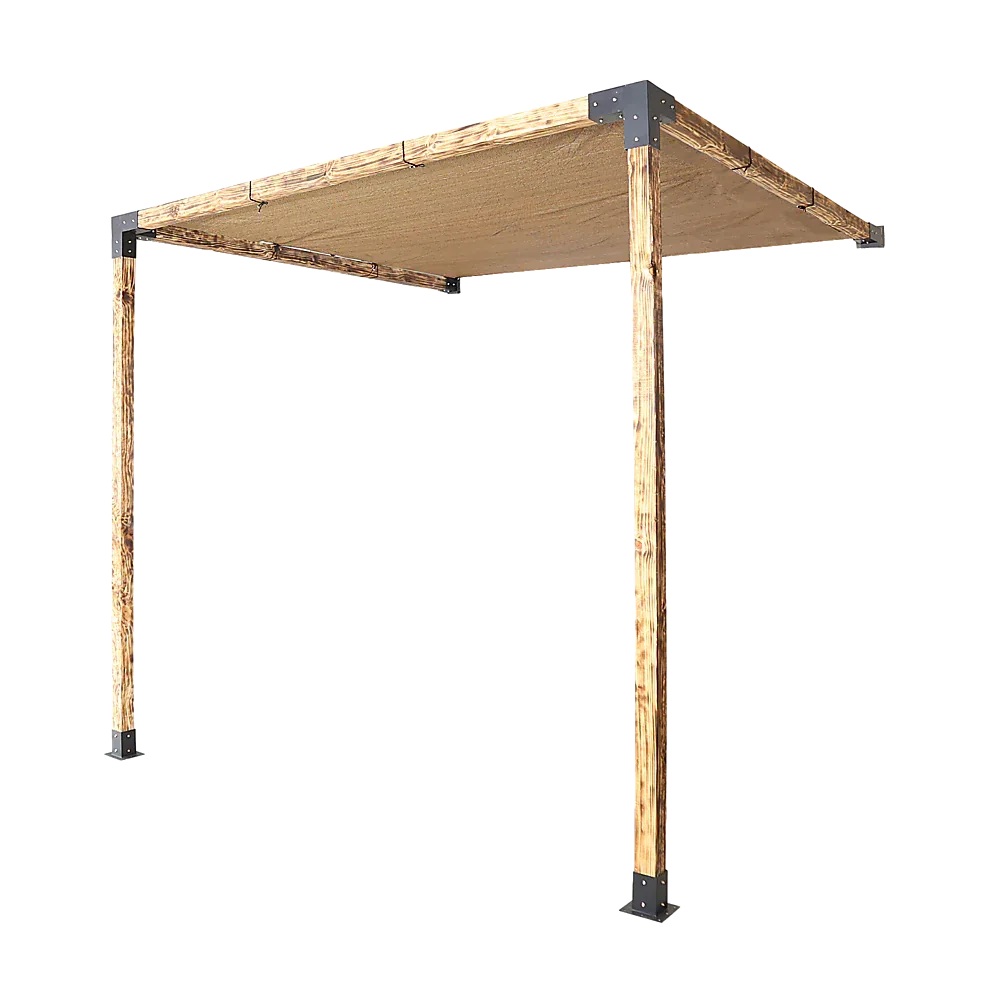 Roof Pergola Gazebo Shed Matte Black Steel Brackets and Coffee Screen DIY Kits - Mekamart Australia