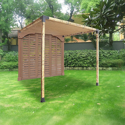 Roof Pergola Gazebo Shed Matte Black Steel Brackets and Coffee Screen DIY Kits - Mekamart Australia