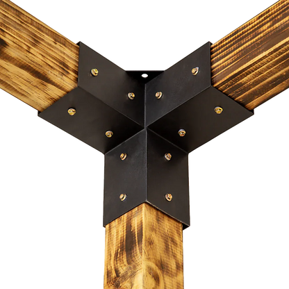 Roof Pergola Gazebo Shed Matte Black Steel Brackets and Coffee Screen DIY Kits - Mekamart Australia