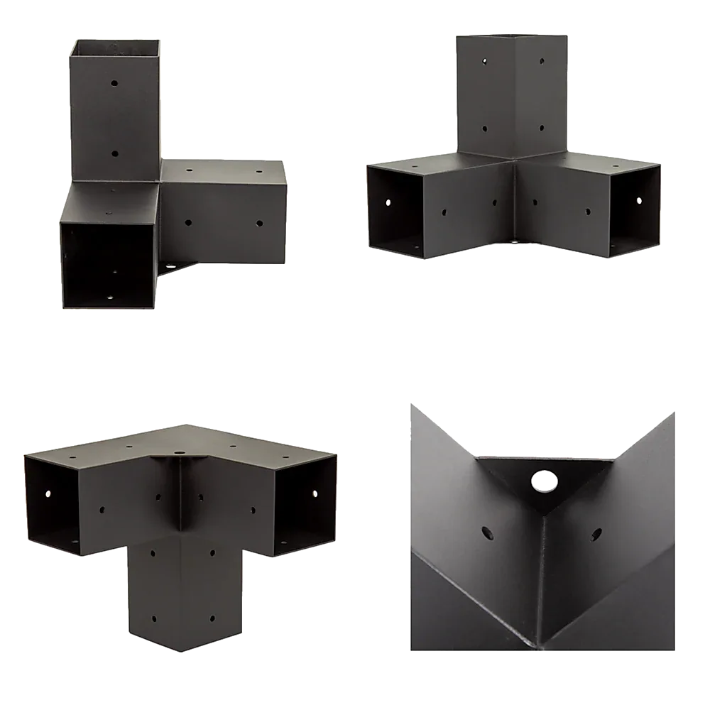 Roof Pergola Gazebo Shed Matte Black Steel Brackets and Coffee Screen DIY Kits - Mekamart Australia