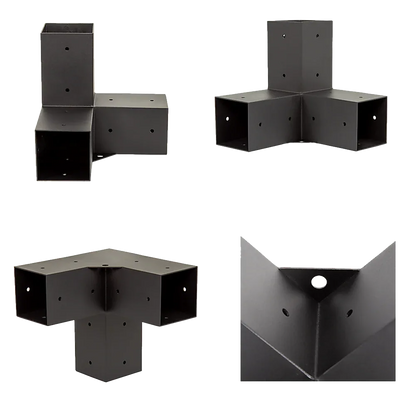 Roof Pergola Gazebo Shed Matte Black Steel Brackets and Coffee Screen DIY Kits - Mekamart Australia