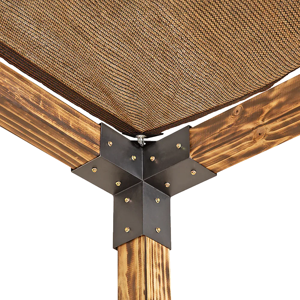 Roof Pergola Gazebo Shed Matte Black Steel Brackets and Coffee Screen DIY Kits - Mekamart Australia