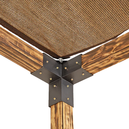 Roof Pergola Gazebo Shed Matte Black Steel Brackets and Coffee Screen DIY Kits - Mekamart Australia