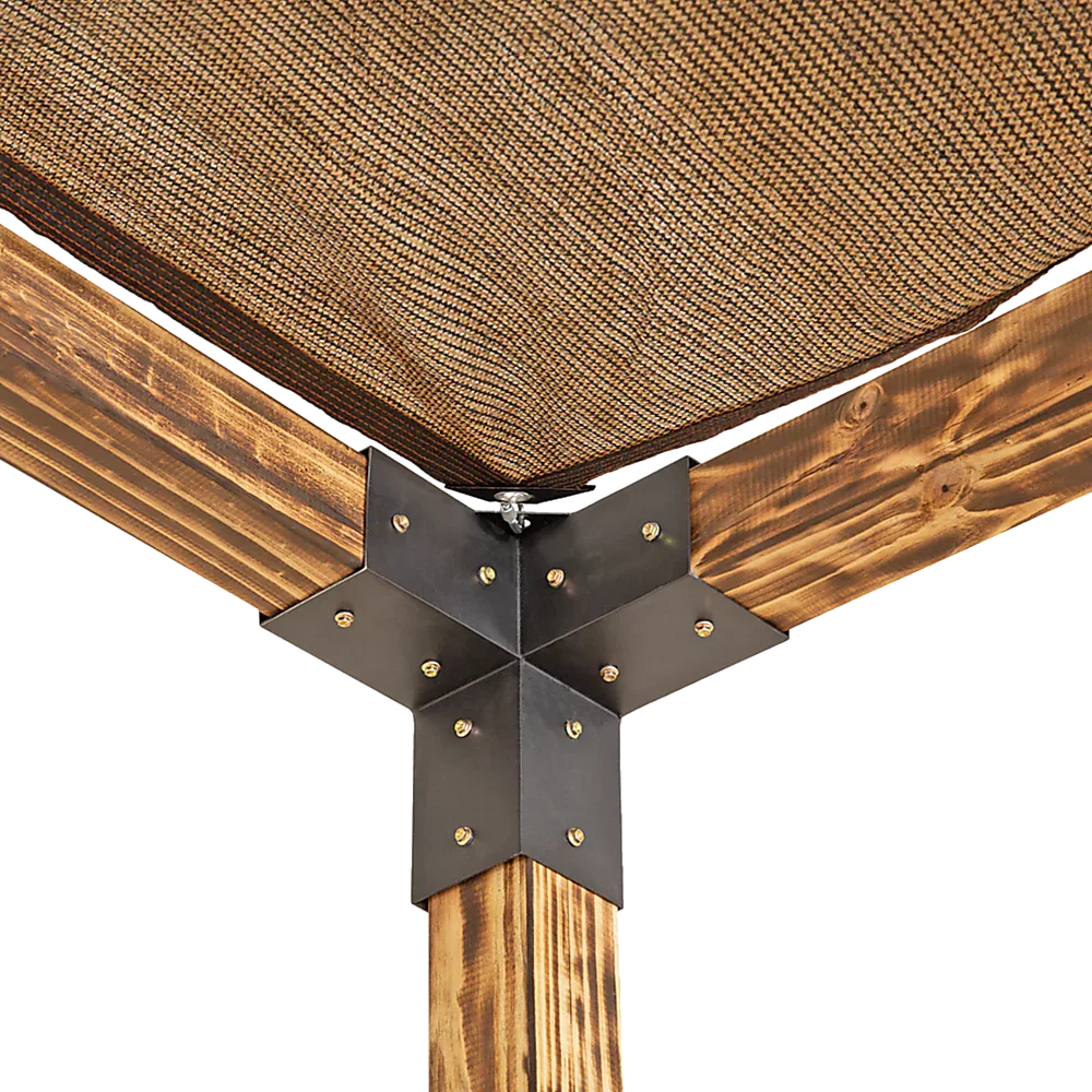 Roof Pergola Gazebo Shed Matte Black Steel Brackets and Coffee Screens DIY Kits - Mekamart Australia