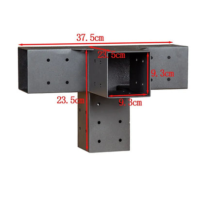 Roof Pergola Gazebo Shed Matte Black Steel Brackets and Coffee Screens DIY Kits - Mekamart Australia