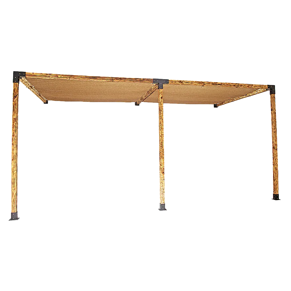 Roof Pergola Gazebo Shed Matte Black Steel Brackets and Coffee Screens DIY Kits - Mekamart Australia