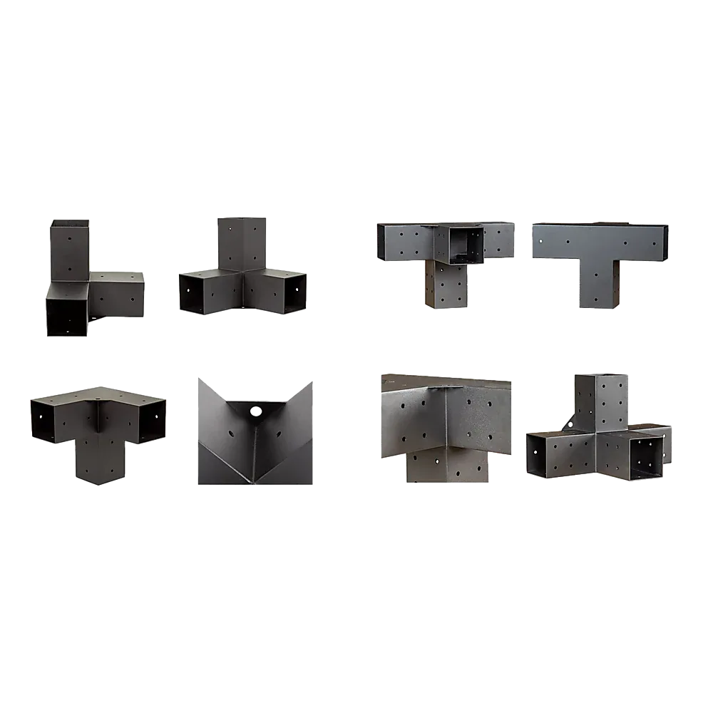 Roof Pergola Gazebo Shed Matte Black Steel Brackets and Coffee Screens DIY Kits - Mekamart Australia