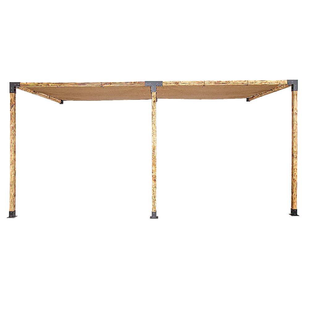 Roof Pergola Gazebo Shed Matte Black Steel Brackets and Coffee Screens DIY Kits - Mekamart Australia