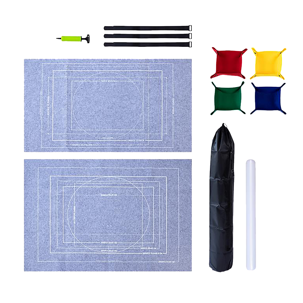Puzzles Rollers 2 Sets Table Jigsaw Puzzles Felt Mat Board Inflator Puzzle Blanket