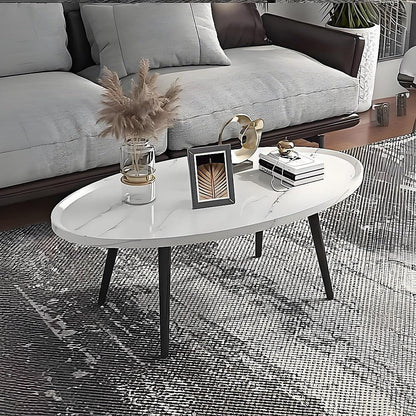 Oval Coffee Table Mid Century Modern Minimalist Display - Mekamart Australia