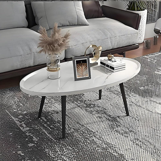 Oval Coffee Table Mid Century Modern Minimalist Display - Mekamart Australia