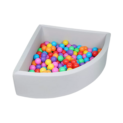 Corner Ball Pit Playpen Enclosure – Safe Grey Play Area for Babies and Toddlers, Indoor or Outdoor