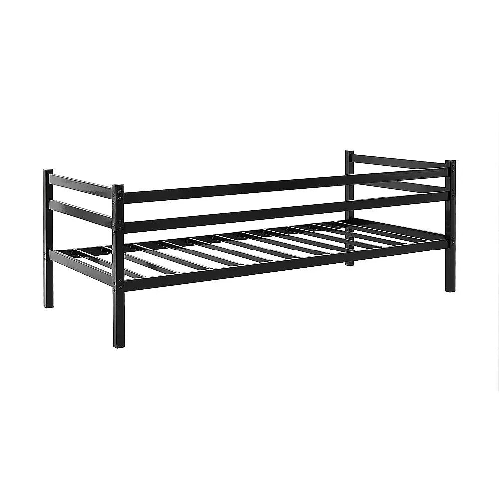 Single Daybed Metal Frame Sofa Premium Black Day Bed Steel Support - Mekamart Australia