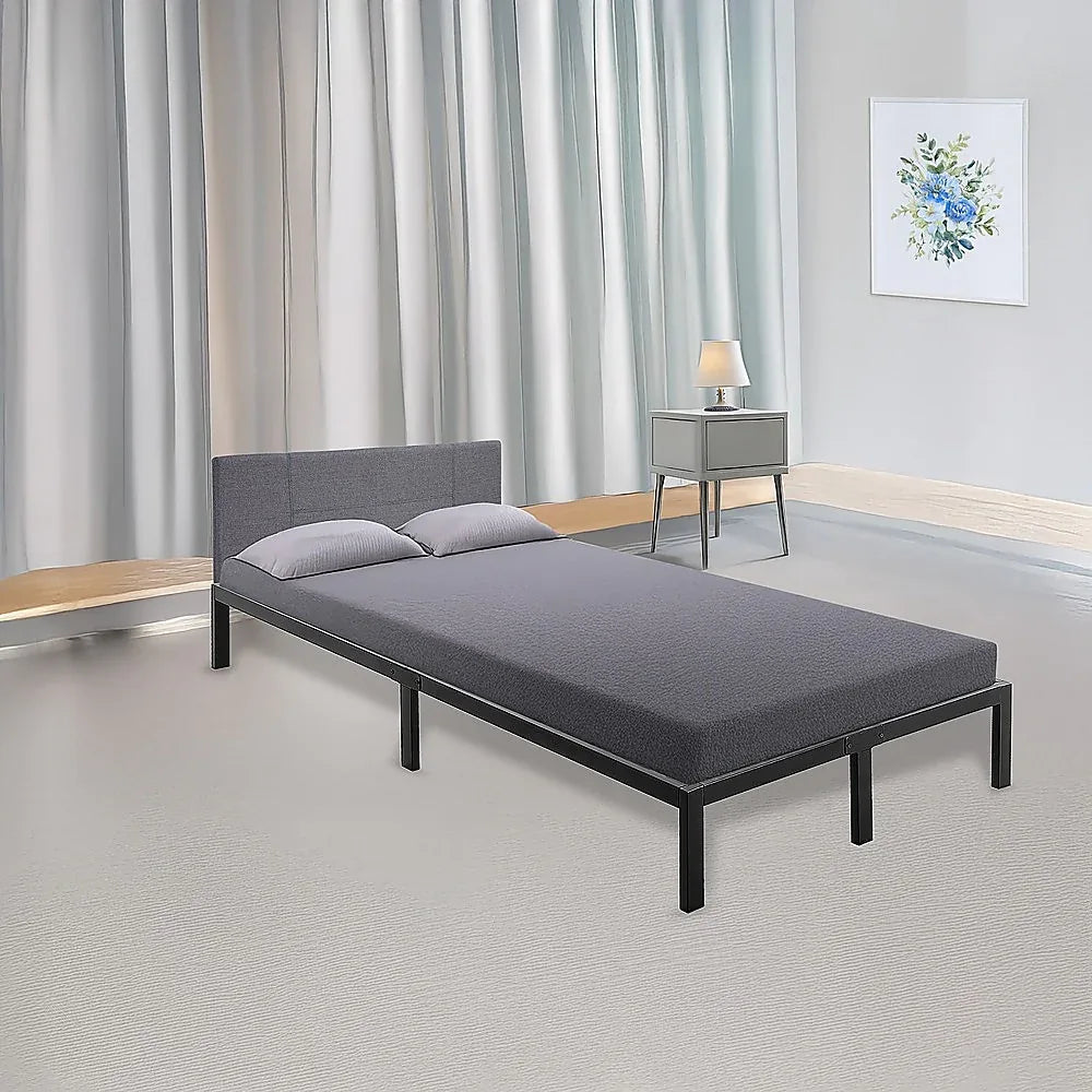 King Single Full Metal Bed Frame Base – Sturdy Steel Bed Base for Australian Mattress - Mekamart Australia