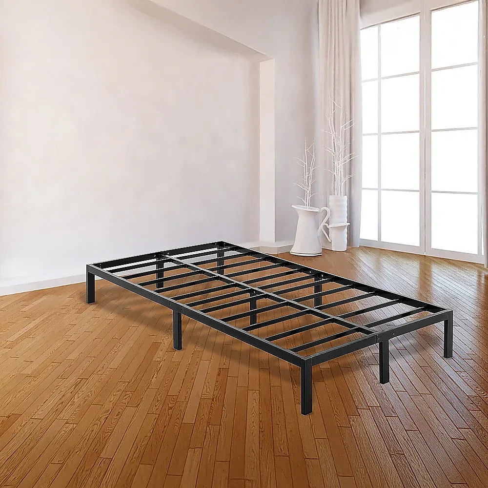 King Single Full Metal Bed Frame Base – Sturdy Steel Bed Base for Australian Mattress - Mekamart Australia
